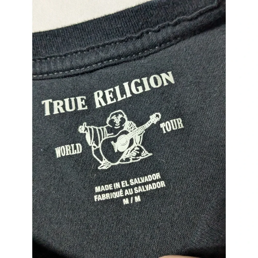 TRUE RELIGION NEED TRUE? CALL NOW Men‎ Medium Black Cotton T-Shirt